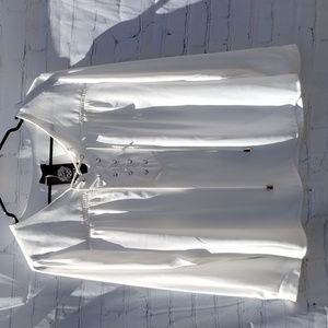 Vince Camuto Boho Spirit Fashion New Ivory Color Lace Front Blouse